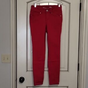 Seven7 denim jeans Chili Pepper Red Skinny Jeans Tummyless Size 4 Mid Rise